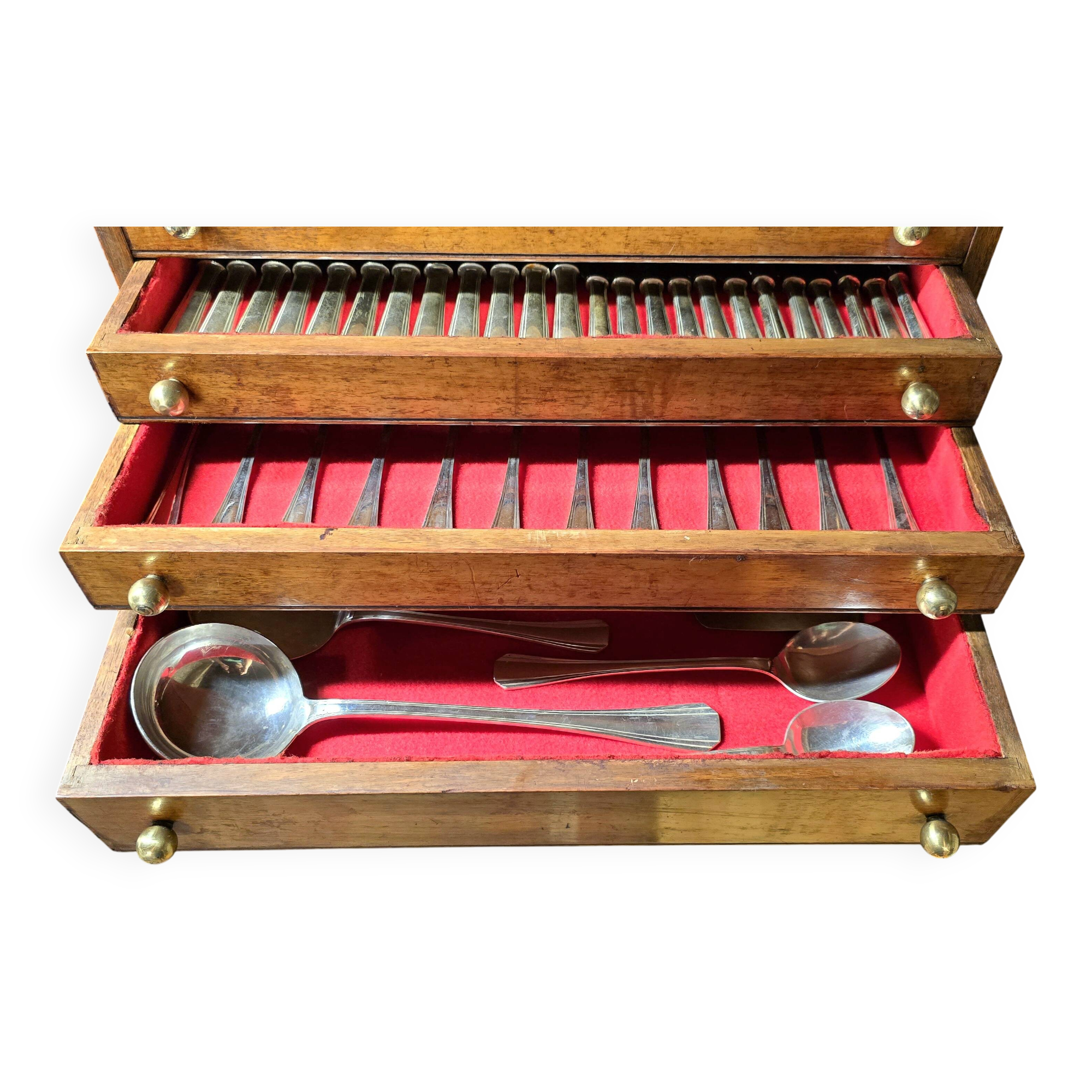 Christofle "Boréal" silver-plated cutlery set, 149 pieces in its box