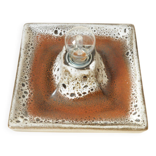 Applique Fat Lava Brutaliste - Années 70 - Lampe Murale Vintage Céramique