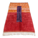 Berber mr4015 beni mrirt handwoven rug from morocco, geometric - red / orange