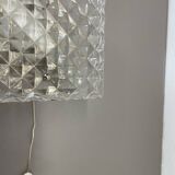 Small Cubic Textured Glass Wall Light in the Style of Orrefors, Germany, 1970s