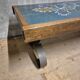 Table basse vintage à plateau en carreaux, années 1970, Europe