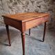 Antique oak writing table with drawer, French side table, console, solid oak desk, circa 1930–1950.