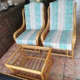 Vintage rattan salon