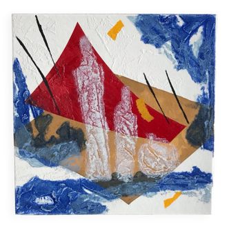 Bernard alligand (1953). scented sky, 2003. carborundum engraving + collage.