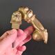 Antique gilt bronze door knocker – Stylized hand