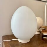 White opaline egg table lamp