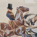 Johnny Audy (active 1840-1880) - Watercolor on paper - "The diligence" - Signed lower right