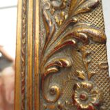 old rectangular mirror aged golden tower