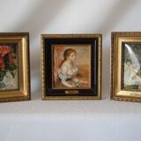 Trio of reproductions of famous vintage painters' tableaux.