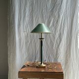 Vintage green and gold table lamp H60 D30