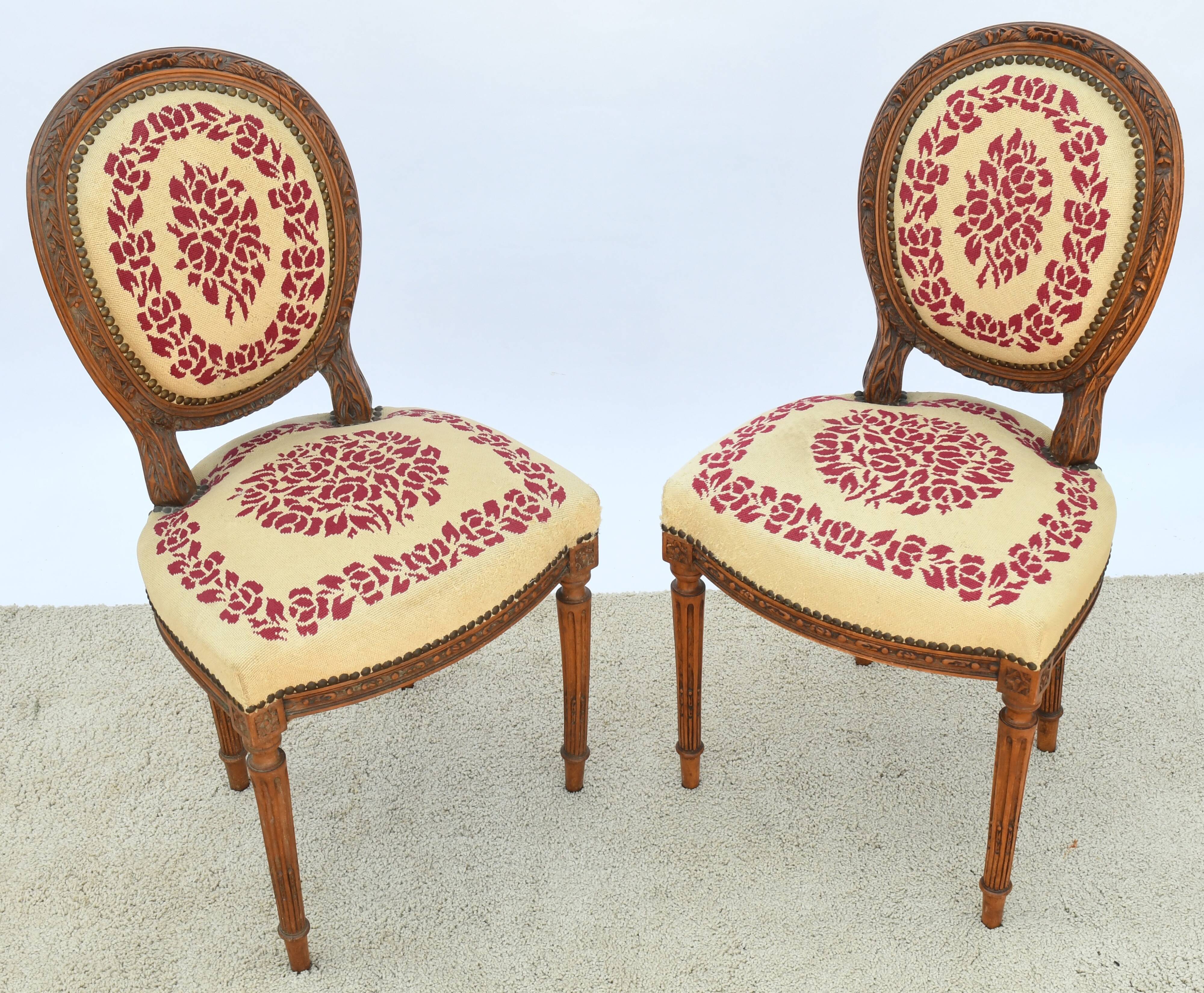Pair of Louis XVI style chairs