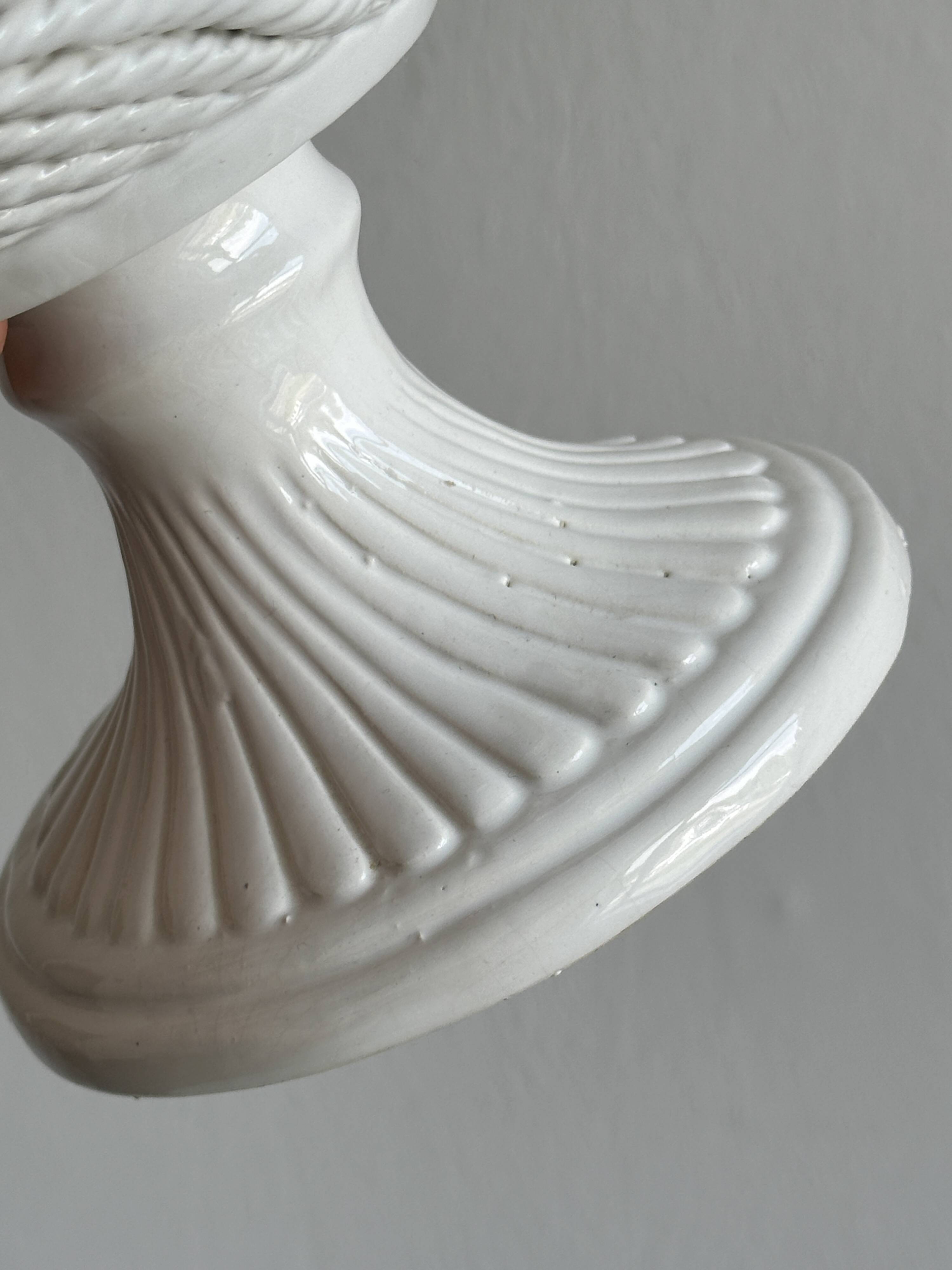 Openwork white porcelain fruit basket