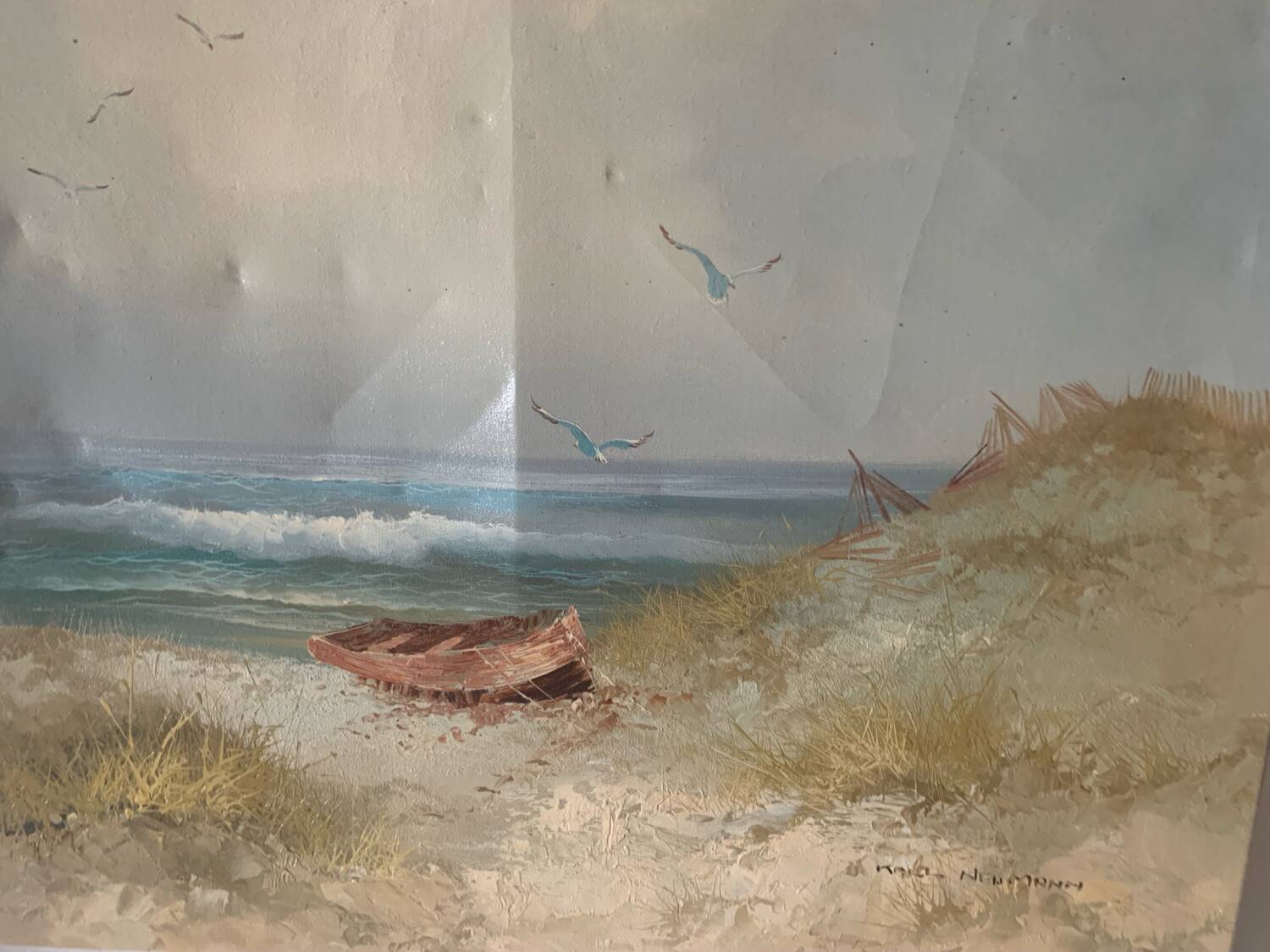 Oil painting on canvas signed Karl Newman