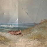 Oil painting on canvas signed Karl Newman