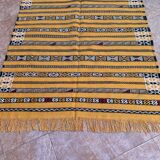 Tapis Kilim Berbère Jaune Fait Main 226 X 150