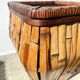 Vintage rattan umbrella stand, colonial style 1930s - Vintage rattan planter