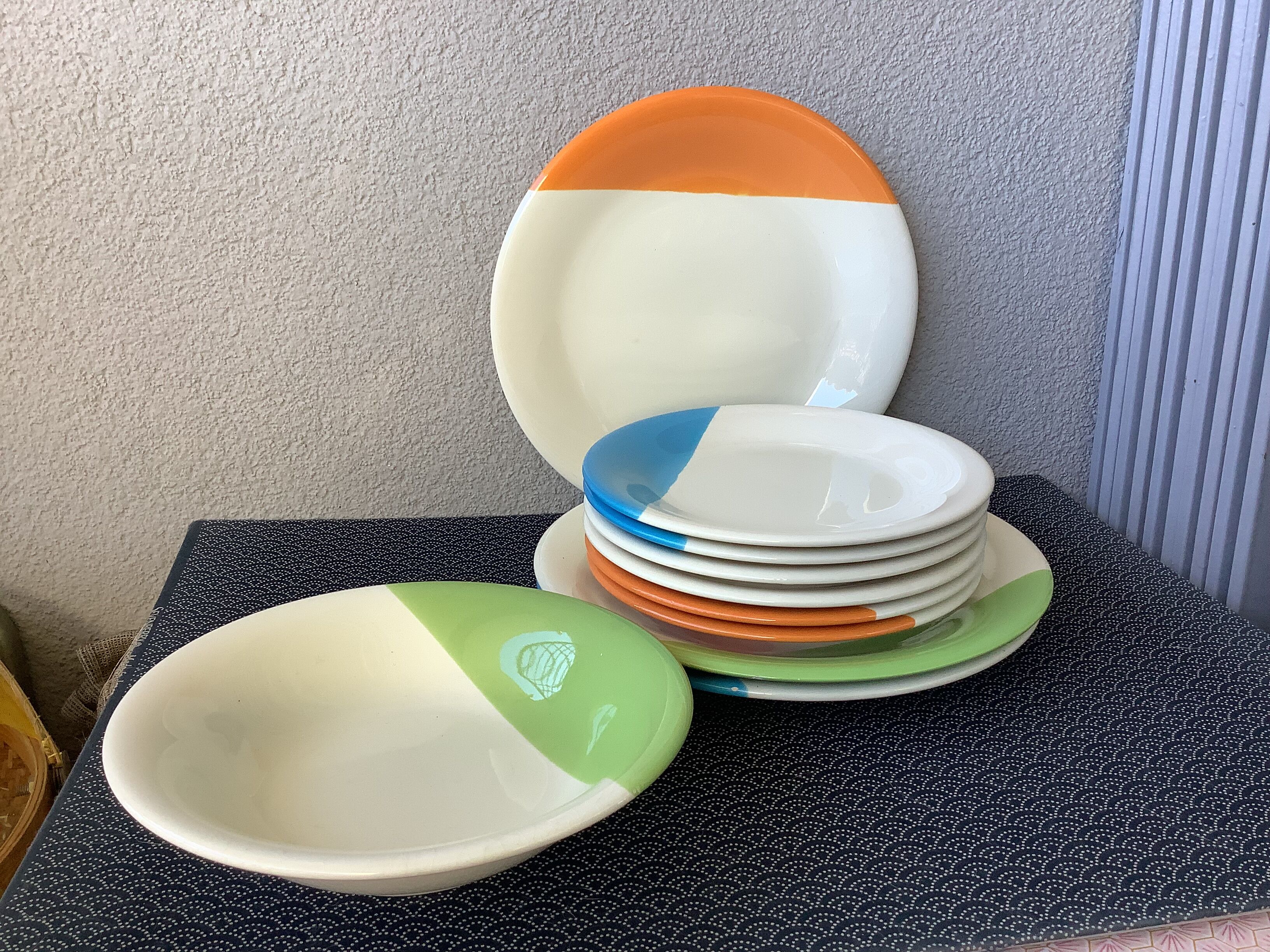 Plates Geneviève Lethu vintage modernist