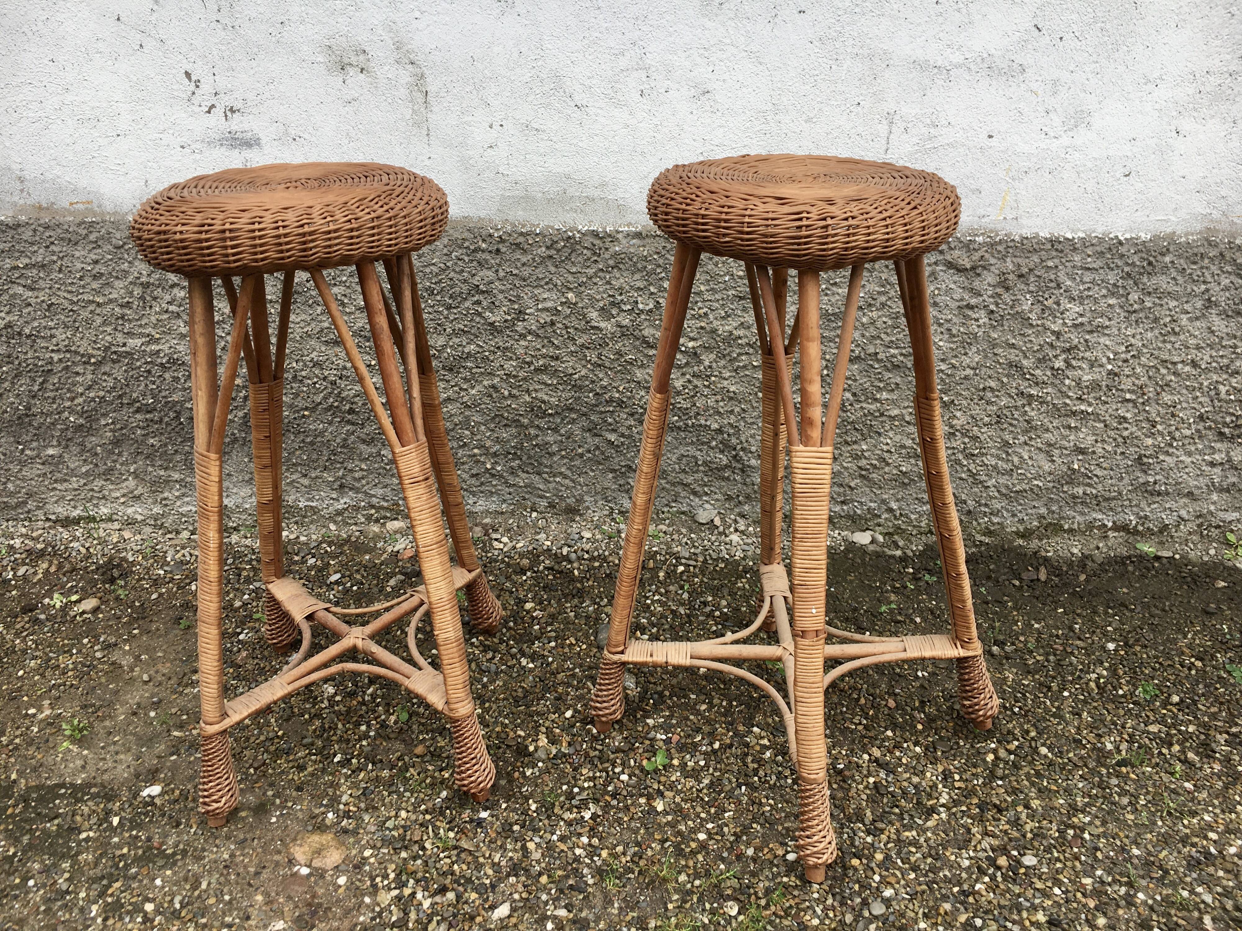 Pair vintage stools