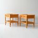 Pair of DUX Scandinavian Nightstands in Bamboo