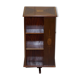 Edwardian burr walnut revolving bookcase with Sheraton inlays circa 1900