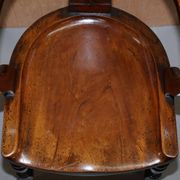 Chaise de capitaine victorienne en noyer d'Eton College