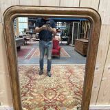 Miroir époque Louis Philippe à la feuille d'or 140x100 cm