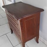 Vintage solid oak low cabinet dresser