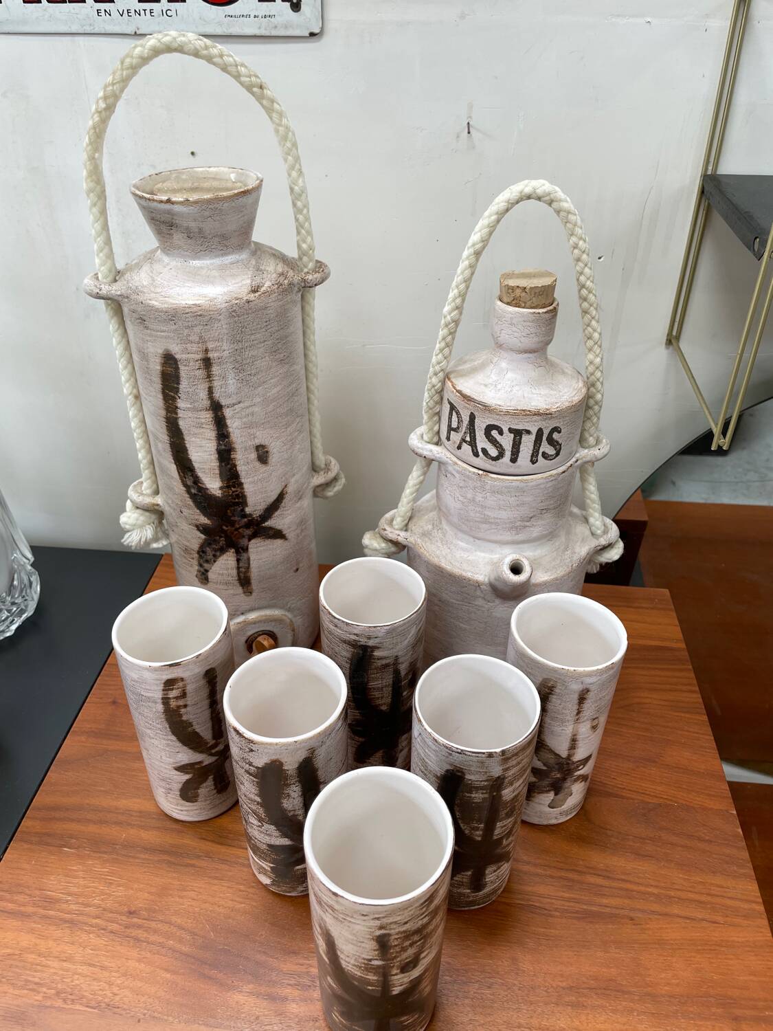 Pastis and orangeade service in Vallauris