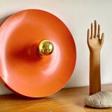 Orange wall lamps for Honsel Leuchten, Germany, 1970s, Set of 2