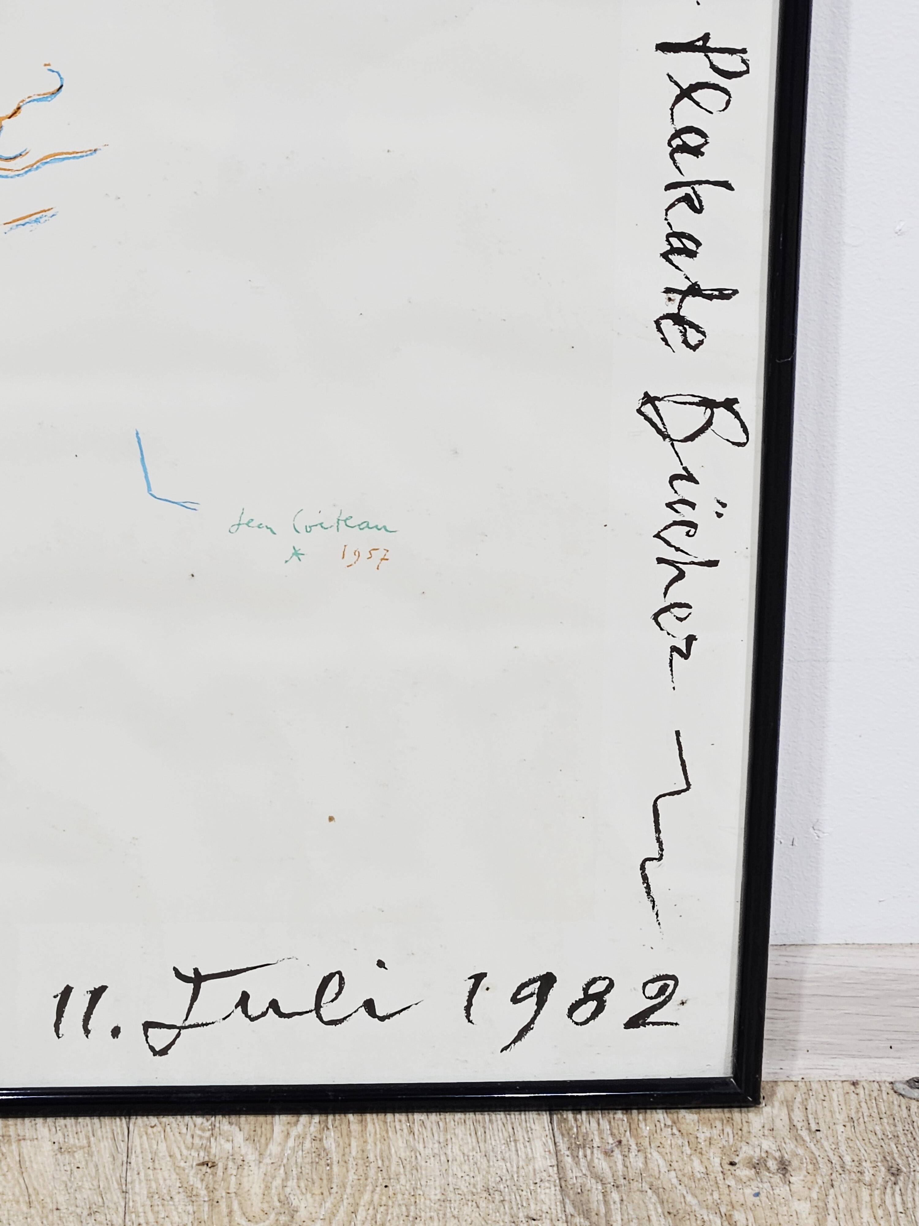 Jean Cocteau – Original Exhibition Poster 1982