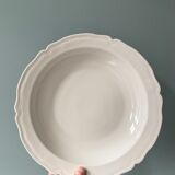 Old hollow round dish in Limoges porcelain
