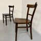Set of 4 vintage 1950s thonet bistro chairs in wood
