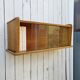 Rattan glazed shelf vintage design storage