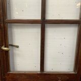 Solid oak passage gate glass door with large 20th century tiles