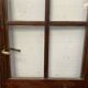Solid oak passage gate glass door with large 20th century tiles