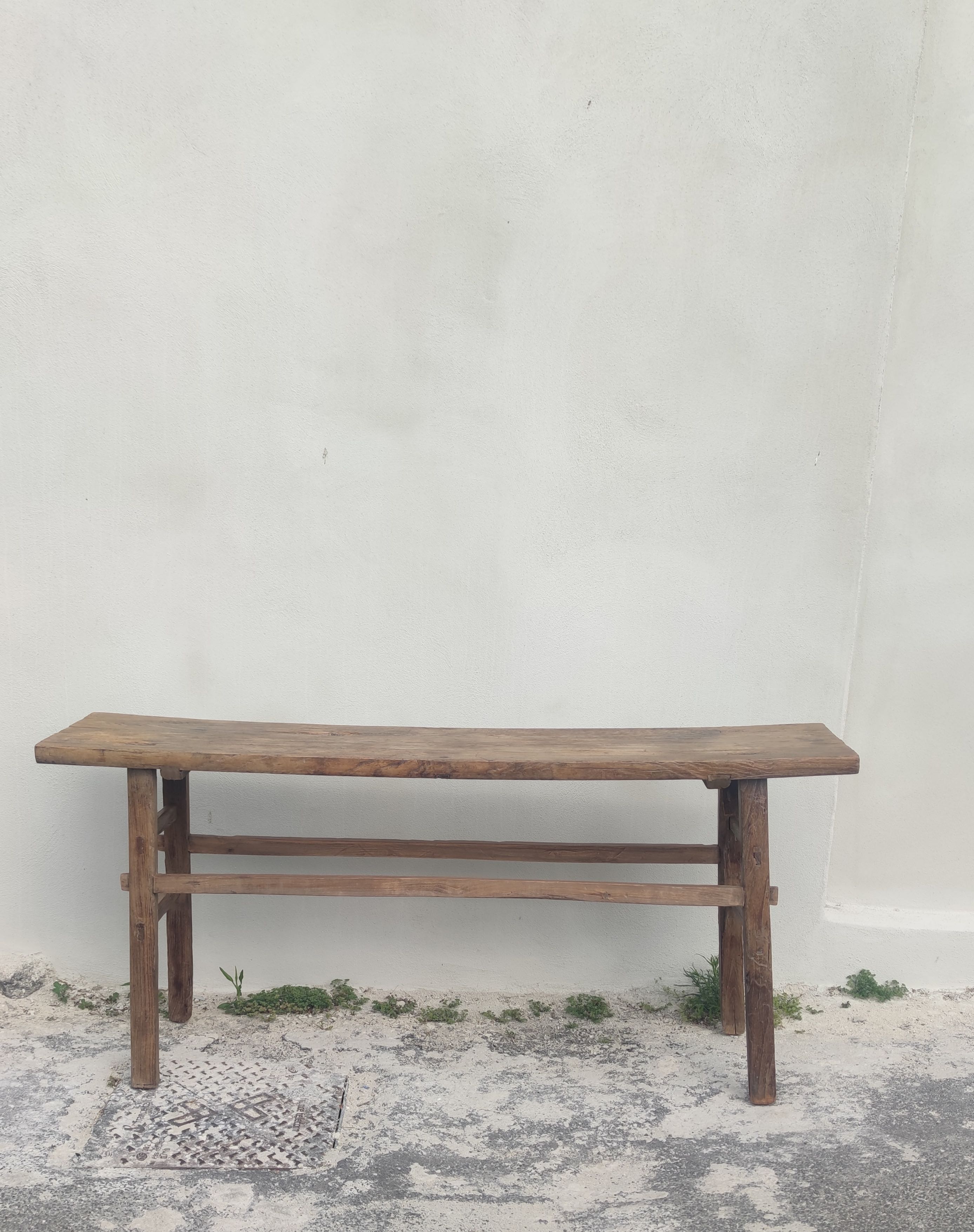 Asian elm console
