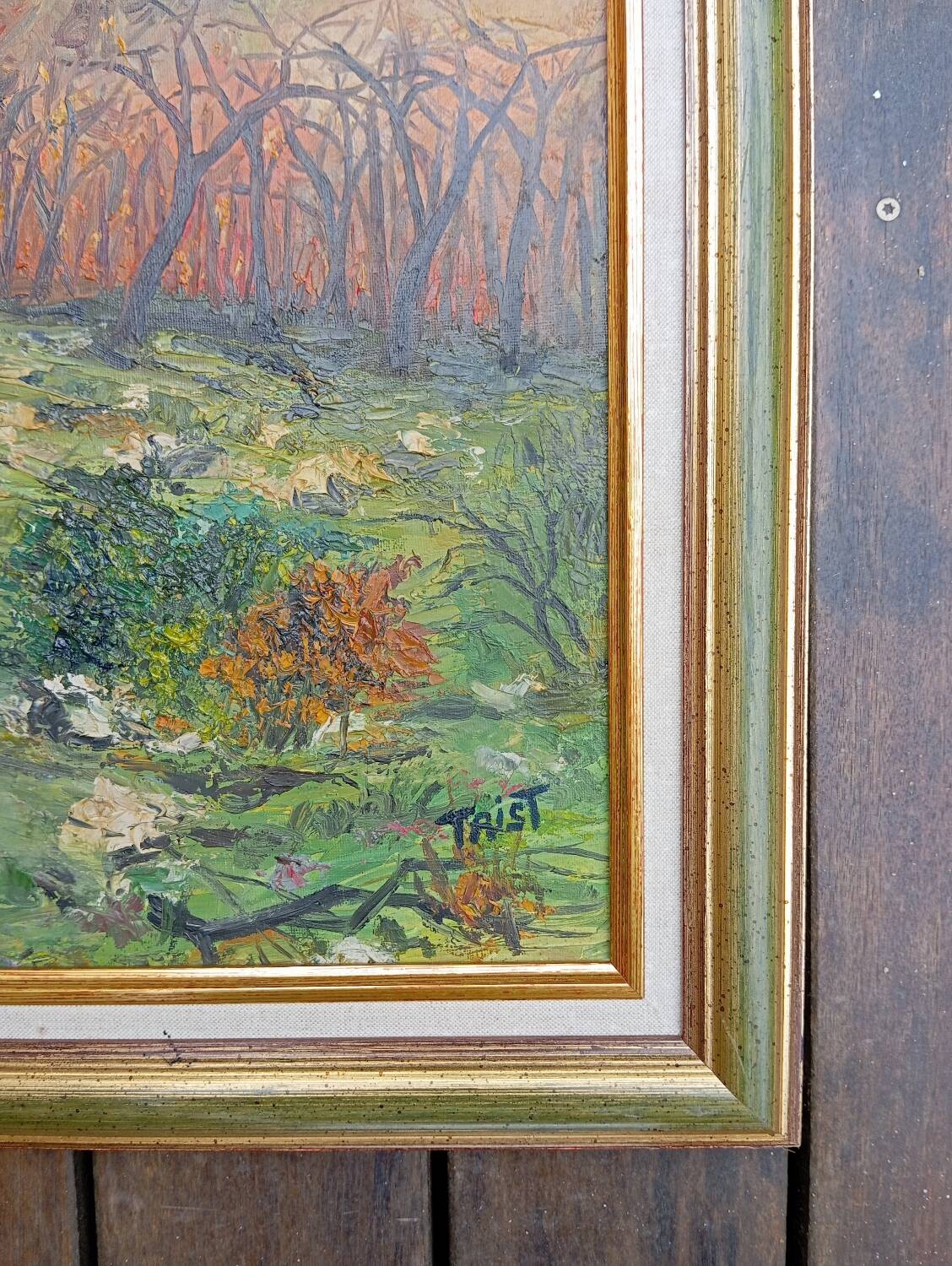 Oil on canvas landscape, 49 x 67 cm signature to be identified