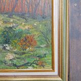 Oil on canvas landscape, 49 x 67 cm signature to be identified