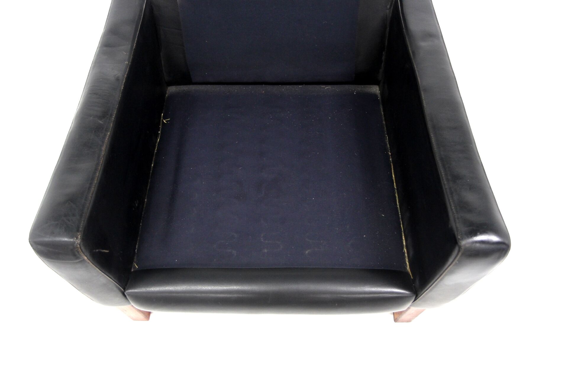 Scandinavian leather armchair, Sweden, 1960