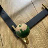 VINTAGE COAT RACK HOOK WITH COLORFUL BALLS AND HAT RACK SHELF