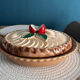 Vintage pie dish in barbotine apple pie Silea