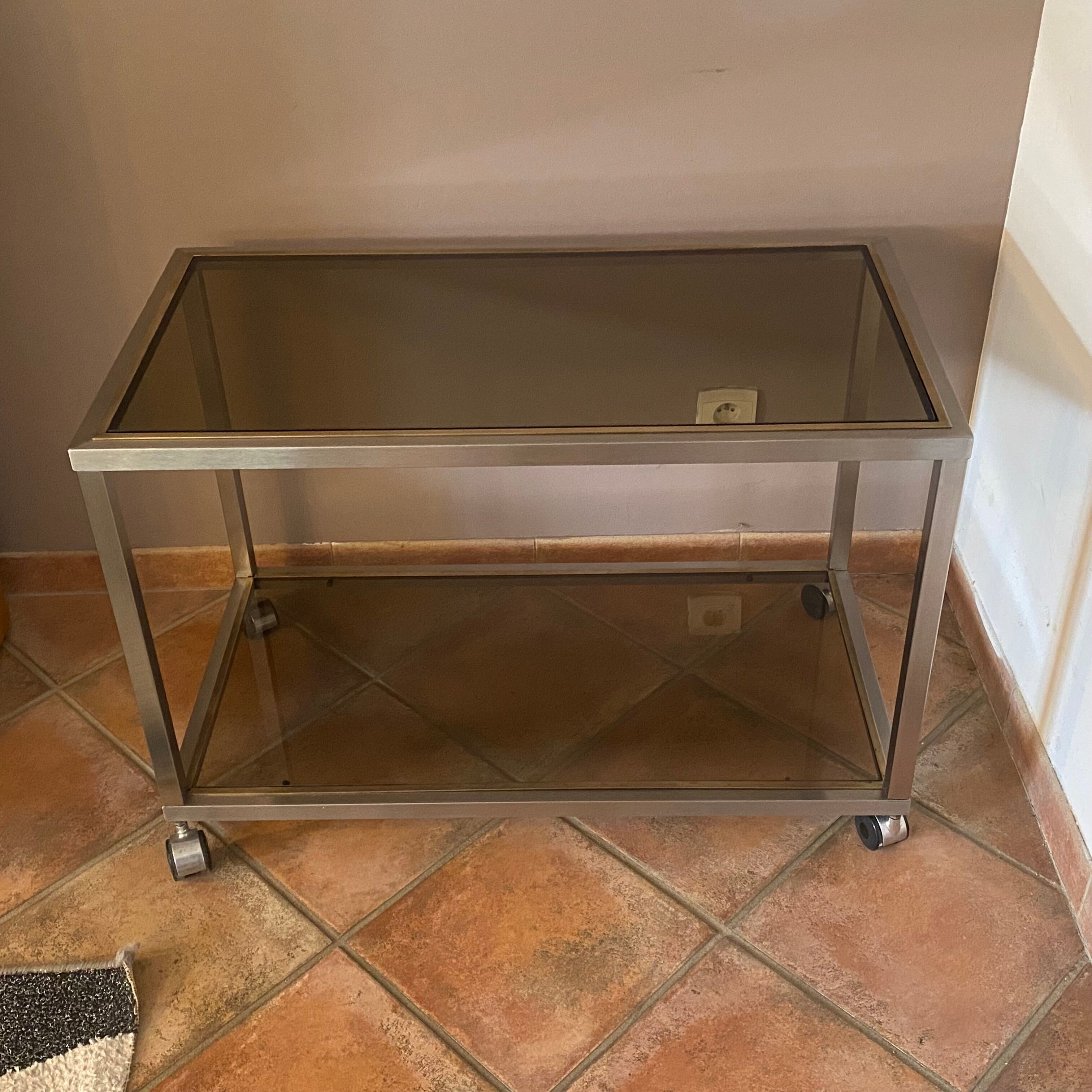 Coffee table, Roche Bobois console. 1970. 86x46.