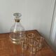 Vintage liqueur service with gold trim