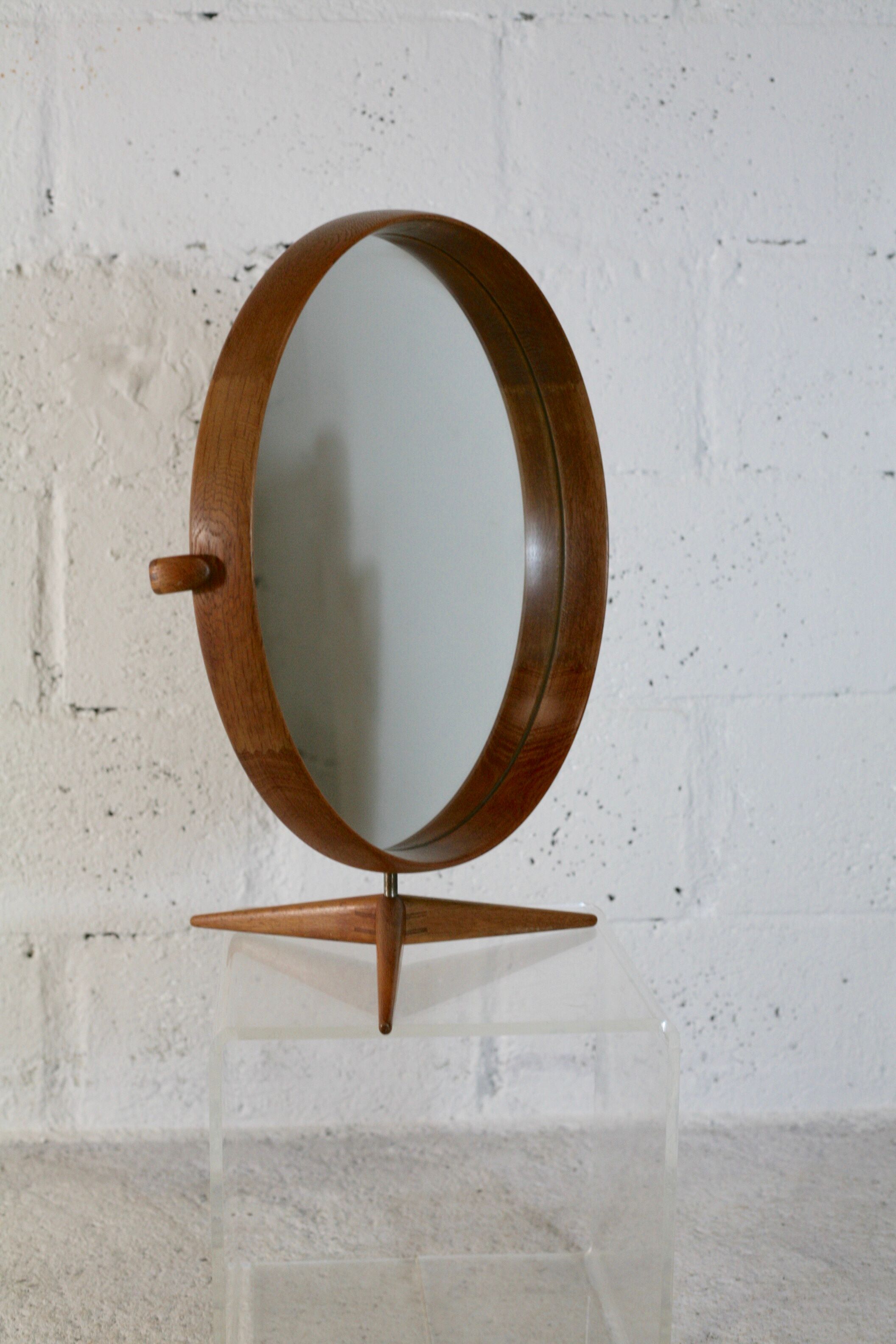 Mirror by Uno and Osten Kristiansson edition Luxus Sweden circa 1960 49x52cm