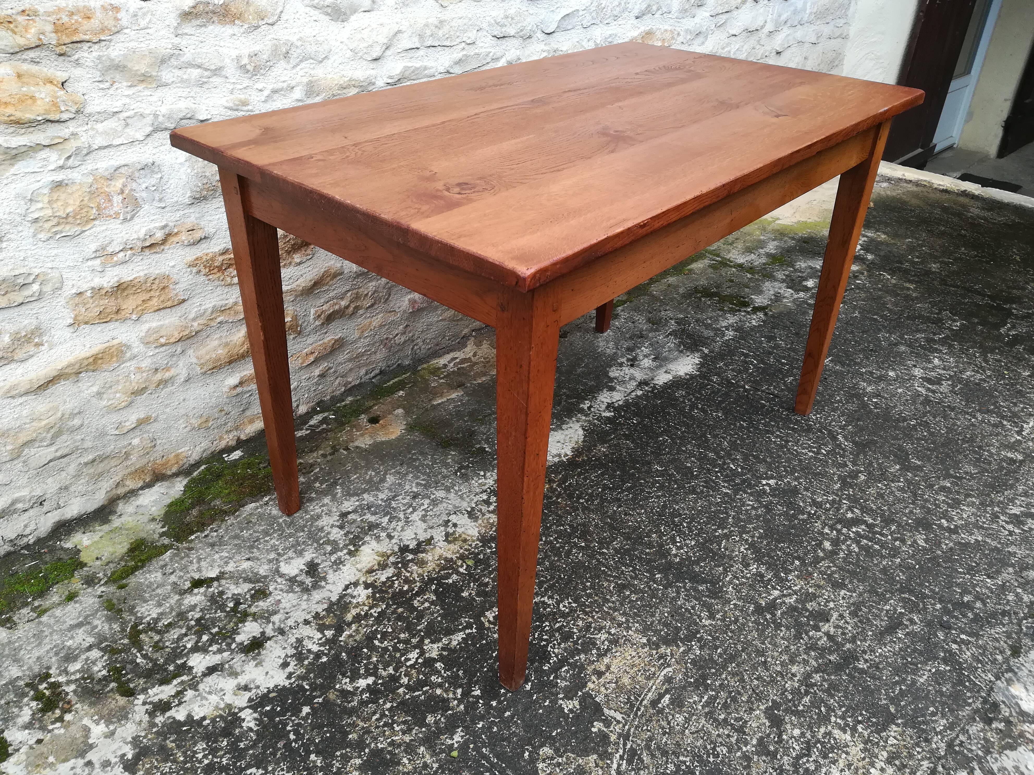 Oak farmhouse table