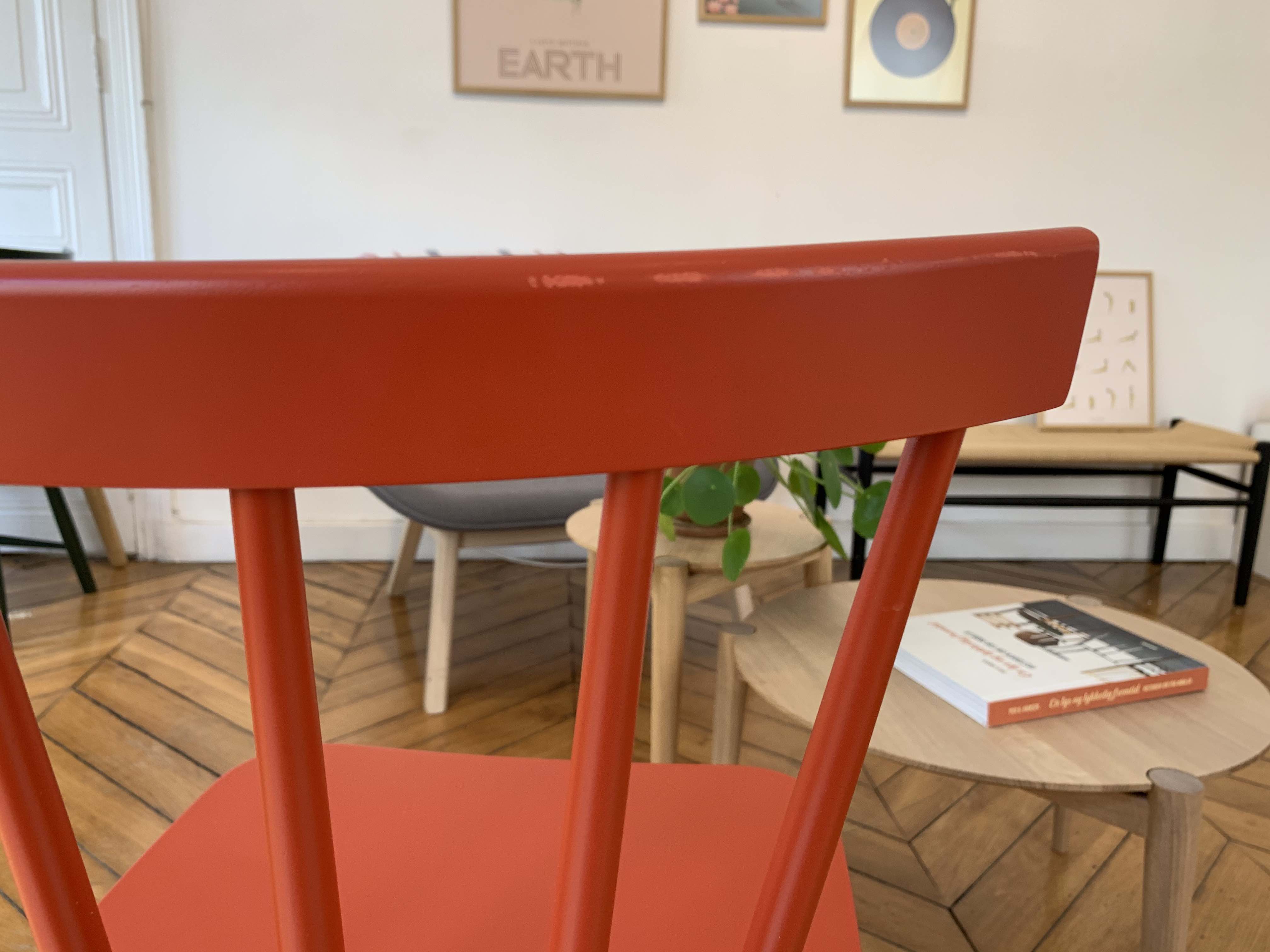 Red FDB Møbler J46 chair