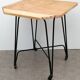 Wood and metal dessert trolley on wheels, vintage Eiffel leg, made in France 1960.
