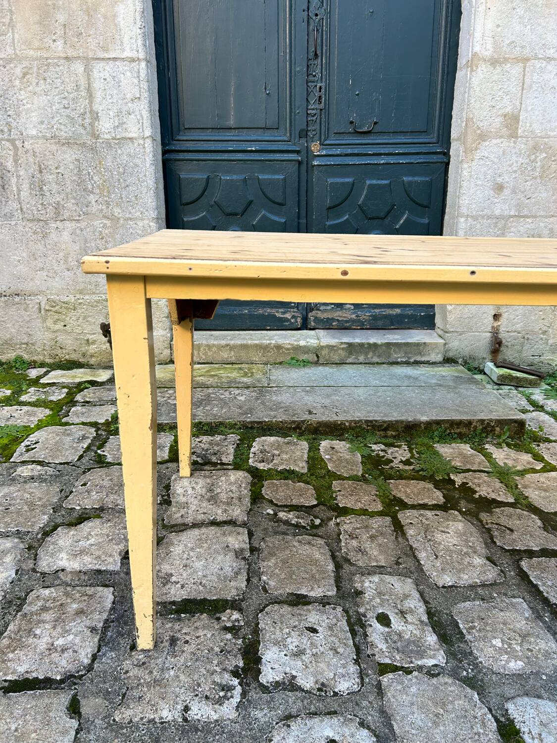 Weathered farm table