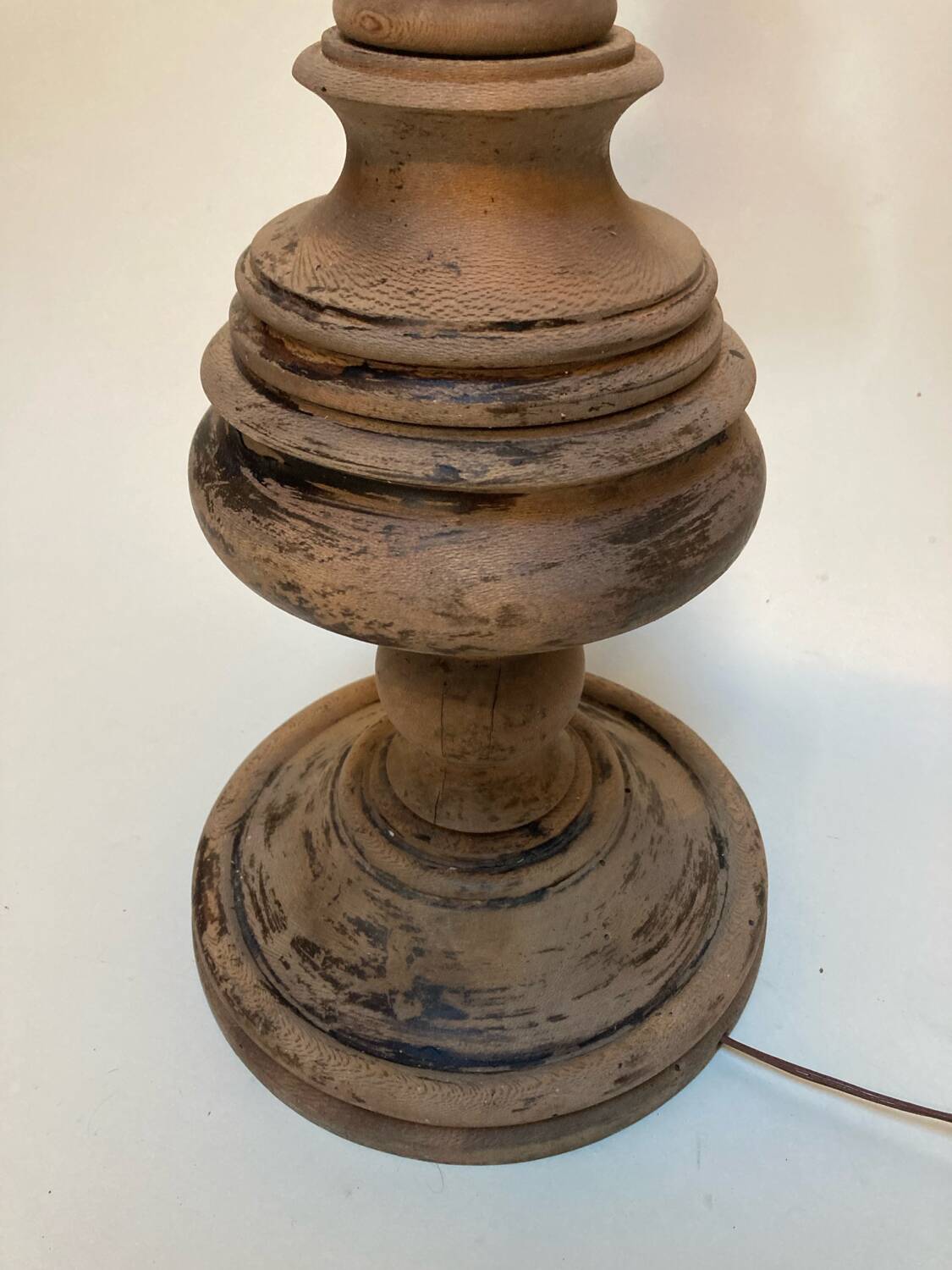 Large wooden lamp base