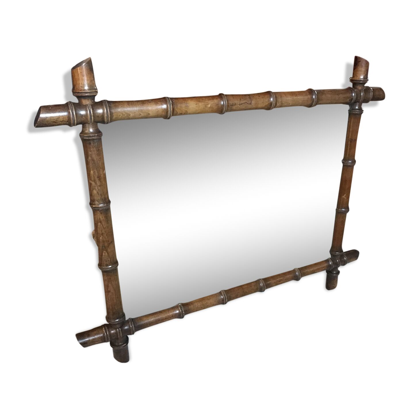 Old bamboo mirror, 1950s